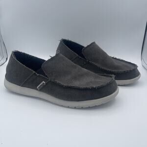 Crocs Santa Cruz 11037 Loafer Slip On Shoes Canvas Gray Casual Men's 13US